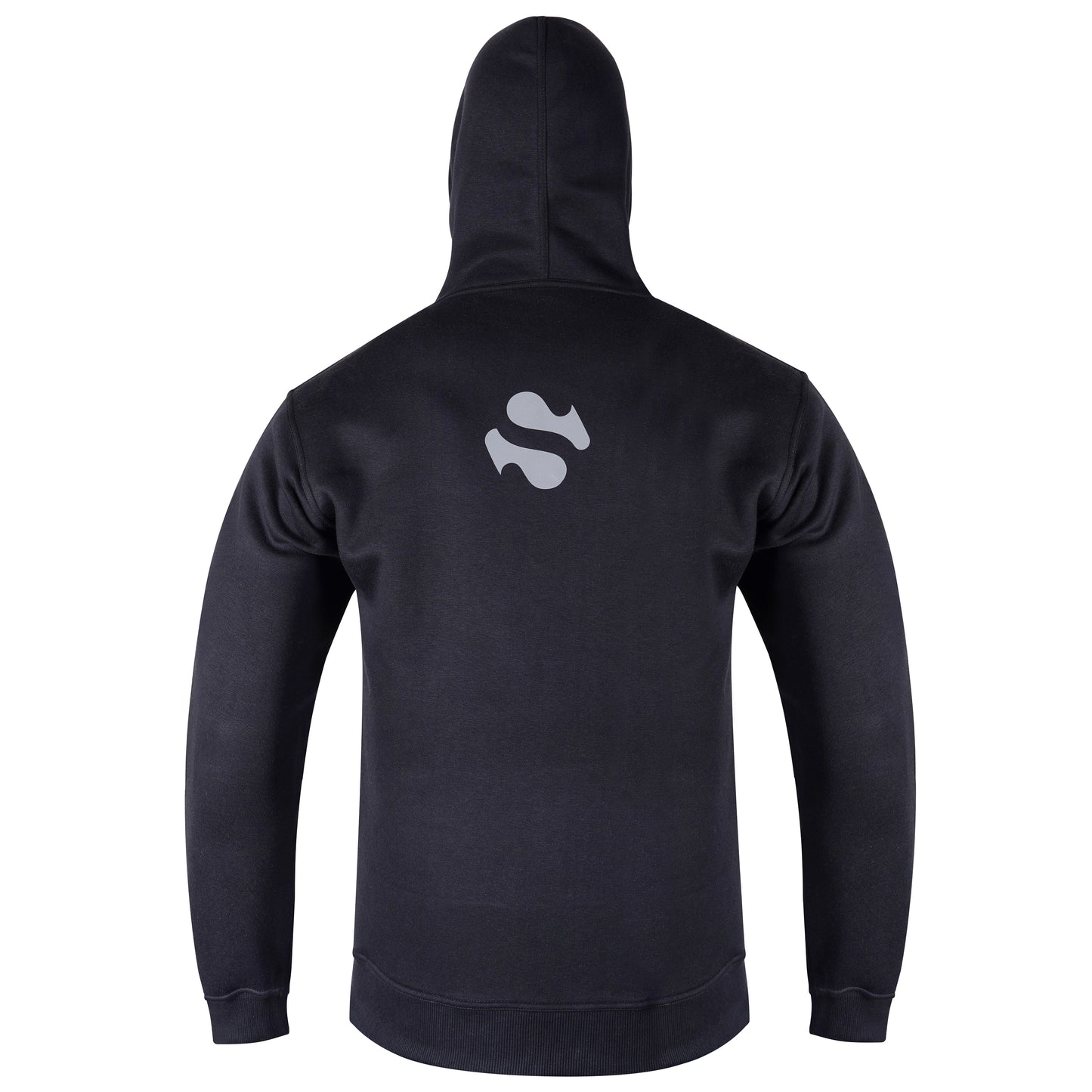 Shadō luminescent unisex black hoodie.