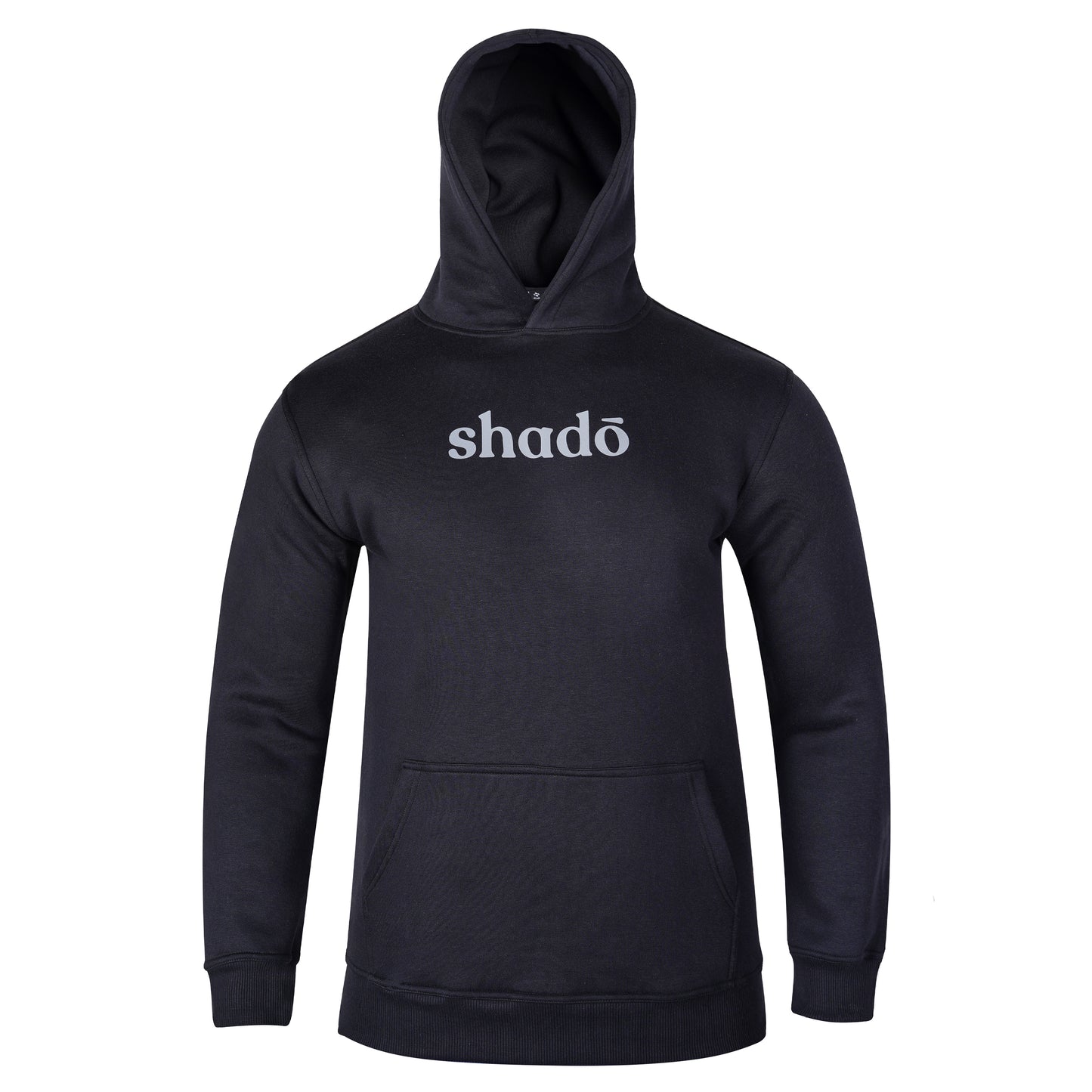 Shadō luminescent unisex black hoodie.