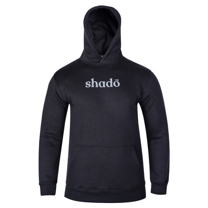 Shadō luminescent unisex black hoodie.