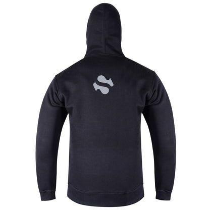 Shadō luminescent unisex black hoodie.